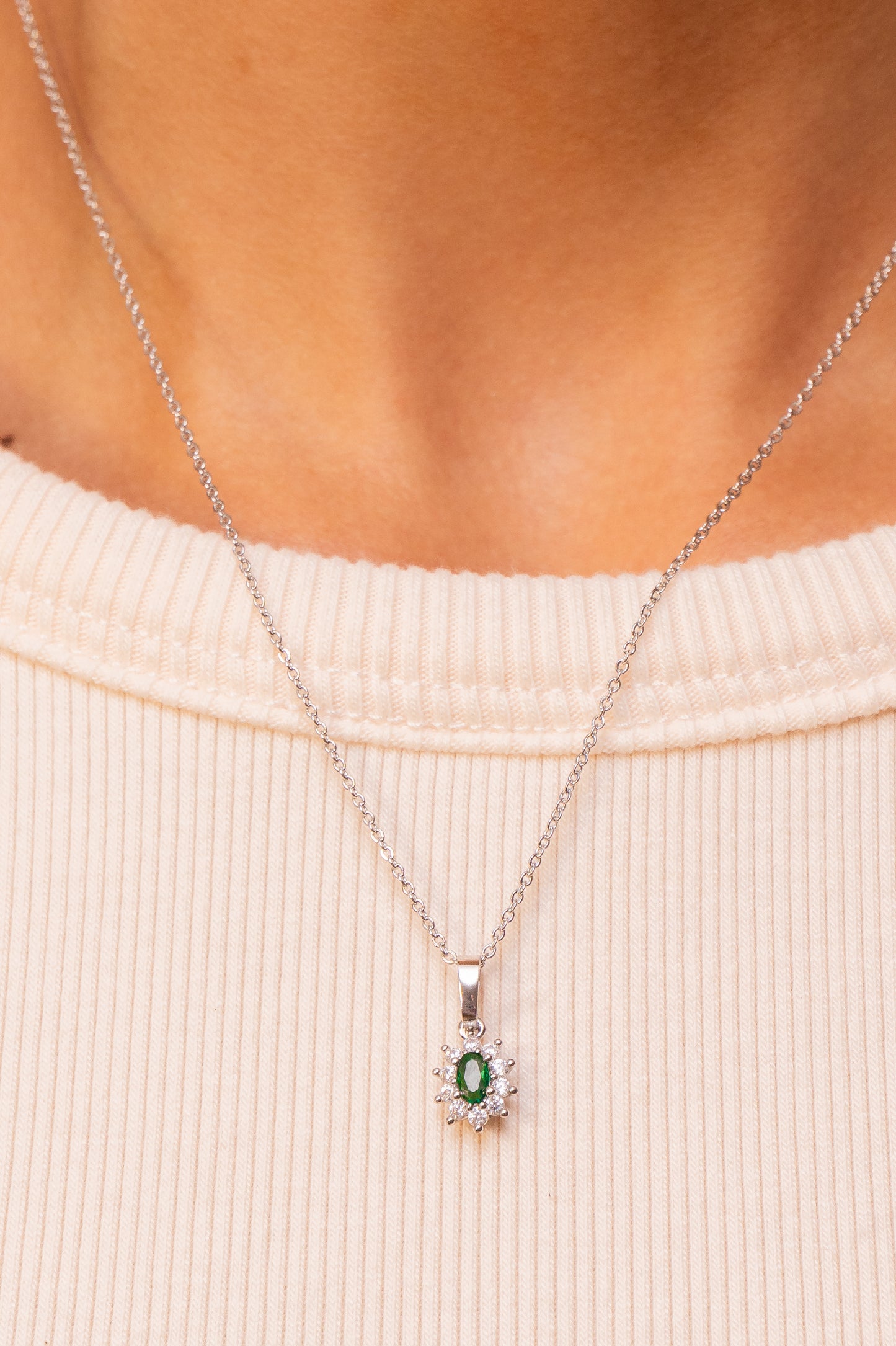 Emerald Charm Necklace