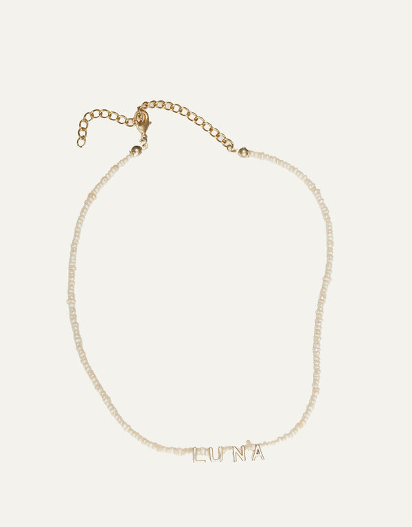 Words Pearl Necklace