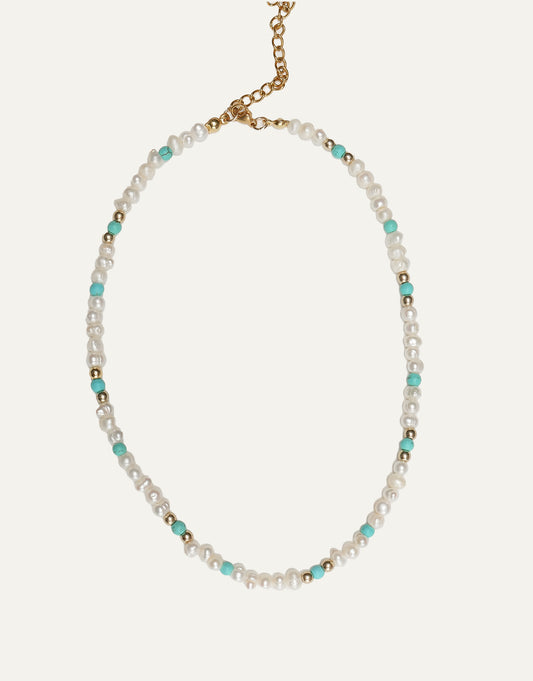 Turquoise & Pearl Necklace