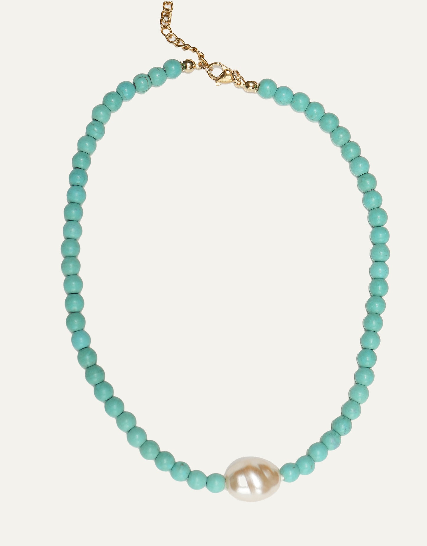 Turquoise & Maxi Pearl Necklace