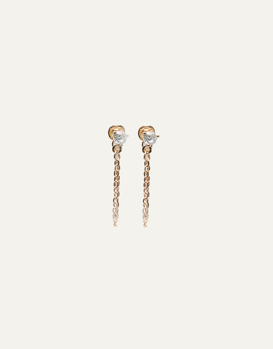 Zircon Chain Studs