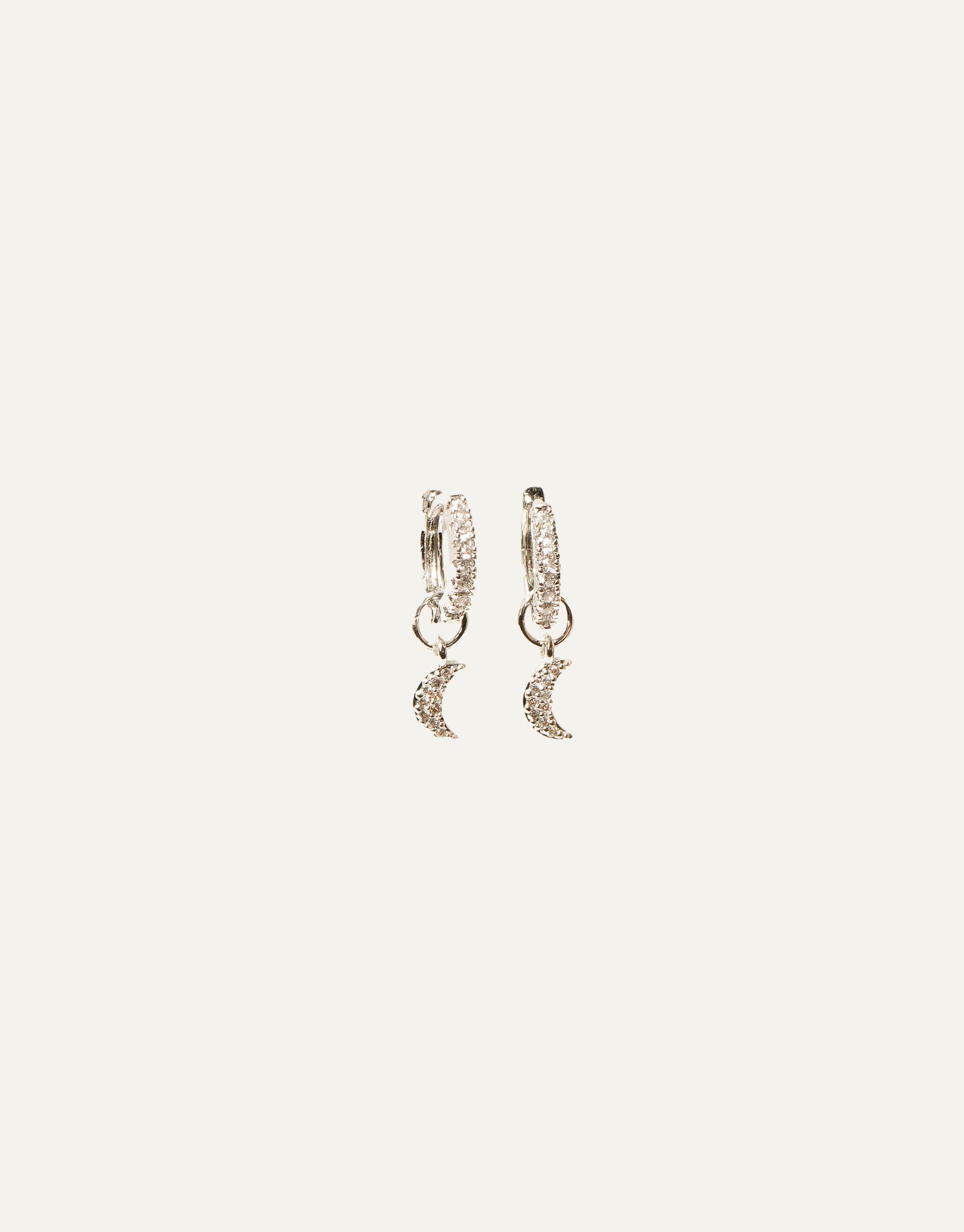 Moon Silver Hoops