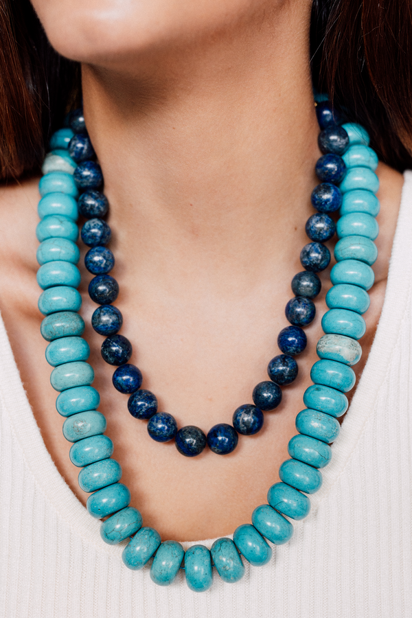 Maxi Turquoise Fossil Necklace