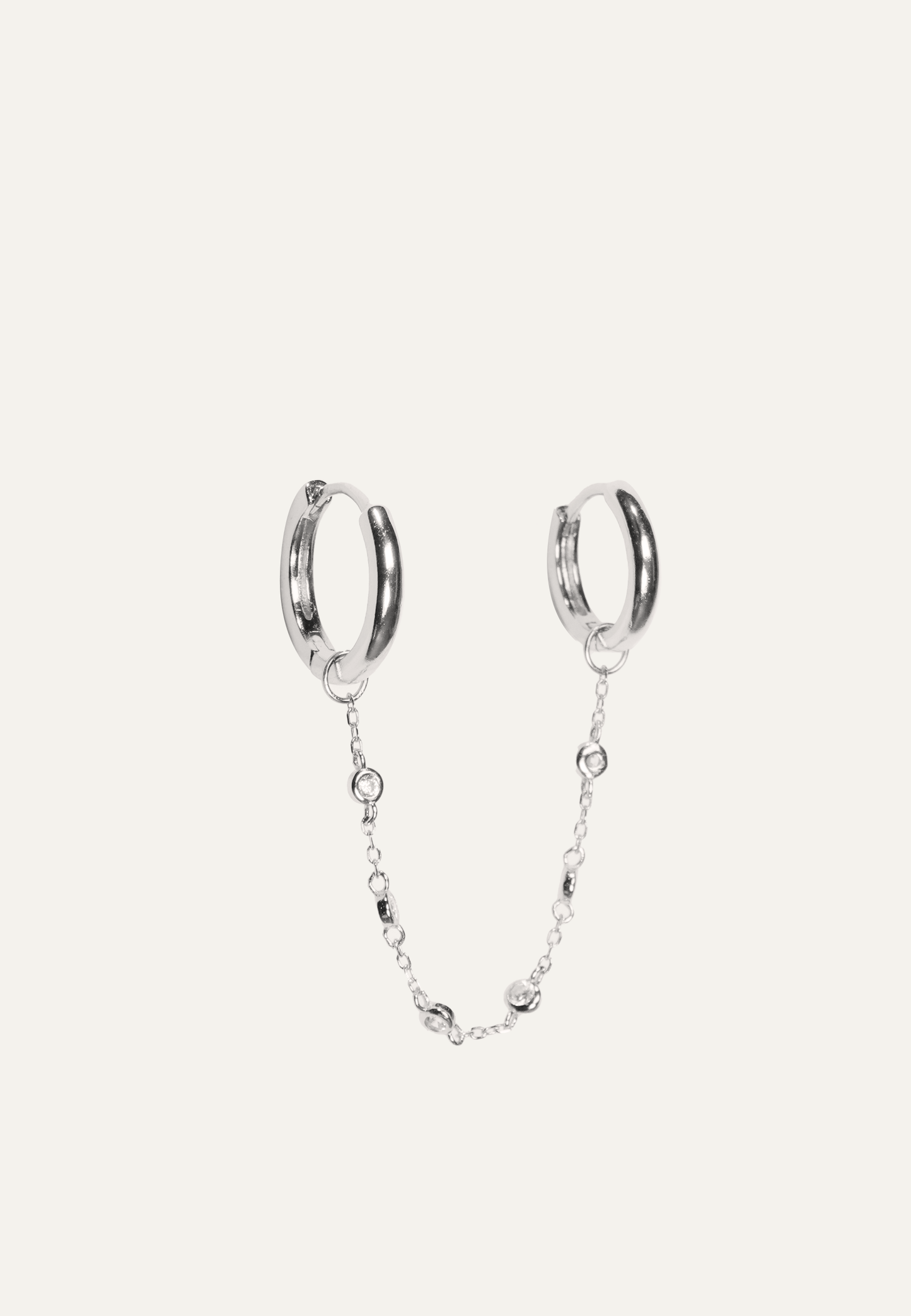 Chain Zircon Hoops