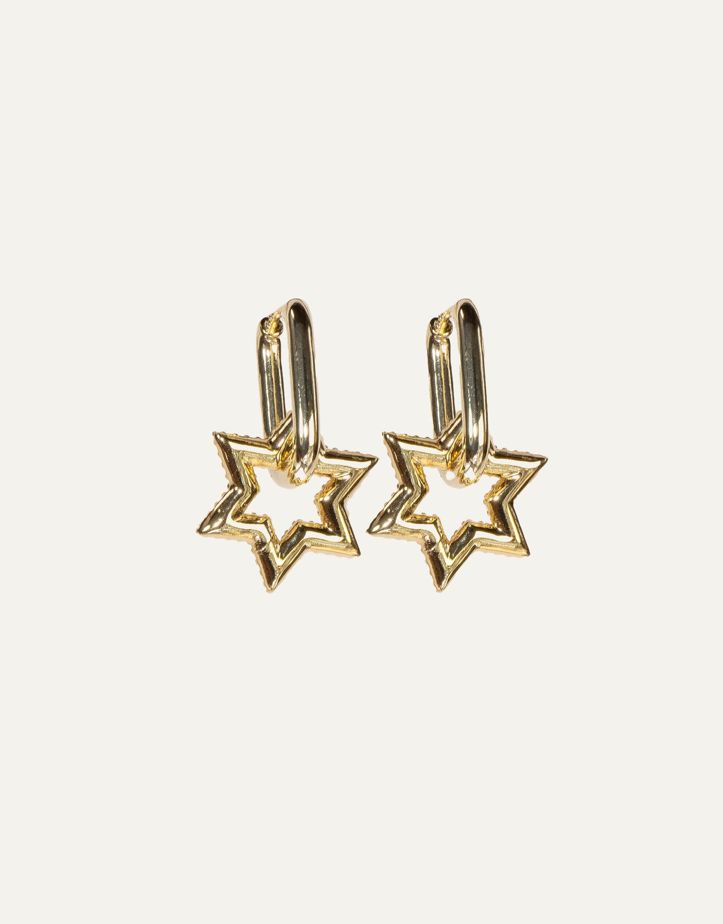 Bold Gold Star Hoops