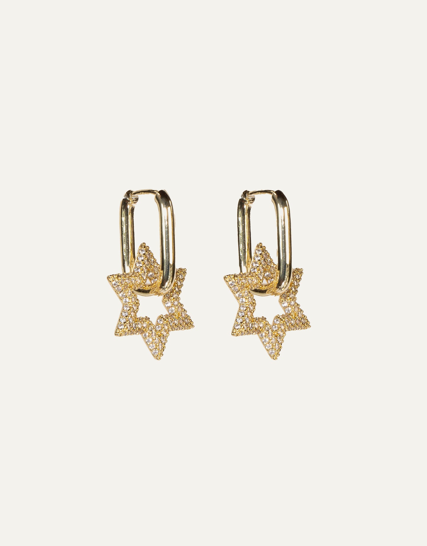 Bold Gold Star Hoops