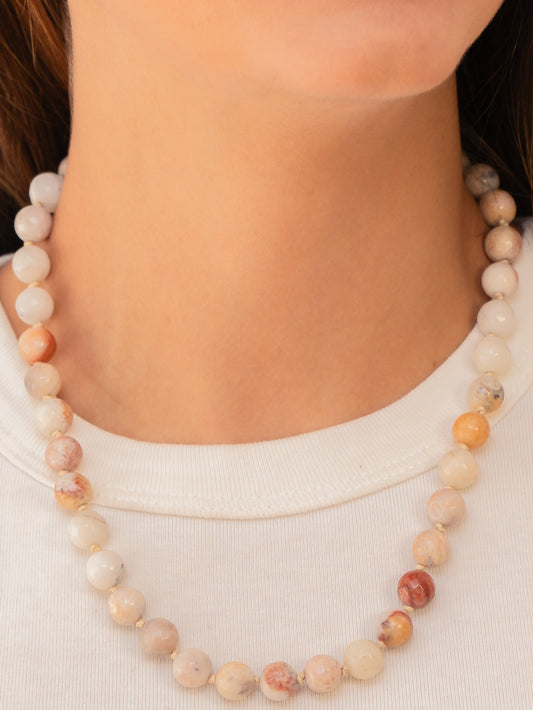 Knotted Beige Necklace