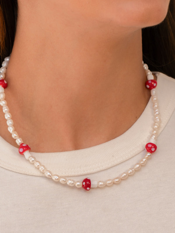 Red Mushroom Necklace