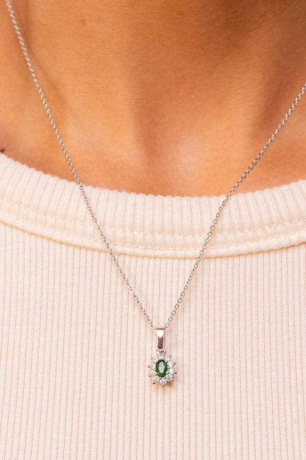 Emerald  Charm Necklace