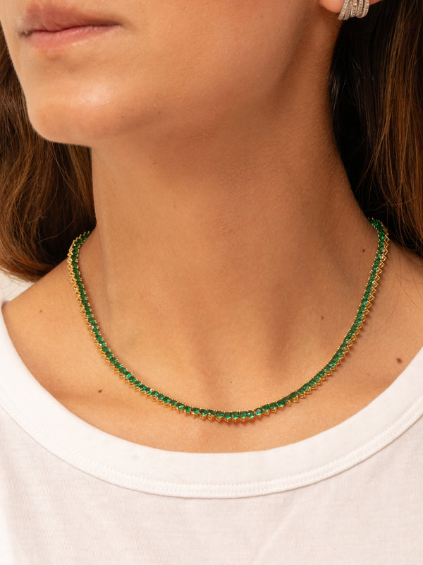 Emerald Tennis Necklace