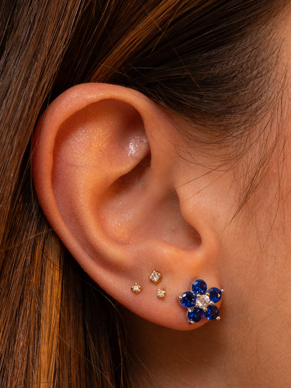 Sunflower Sapphire Studs