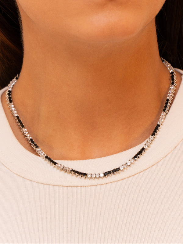 Black & White Tenis Necklace