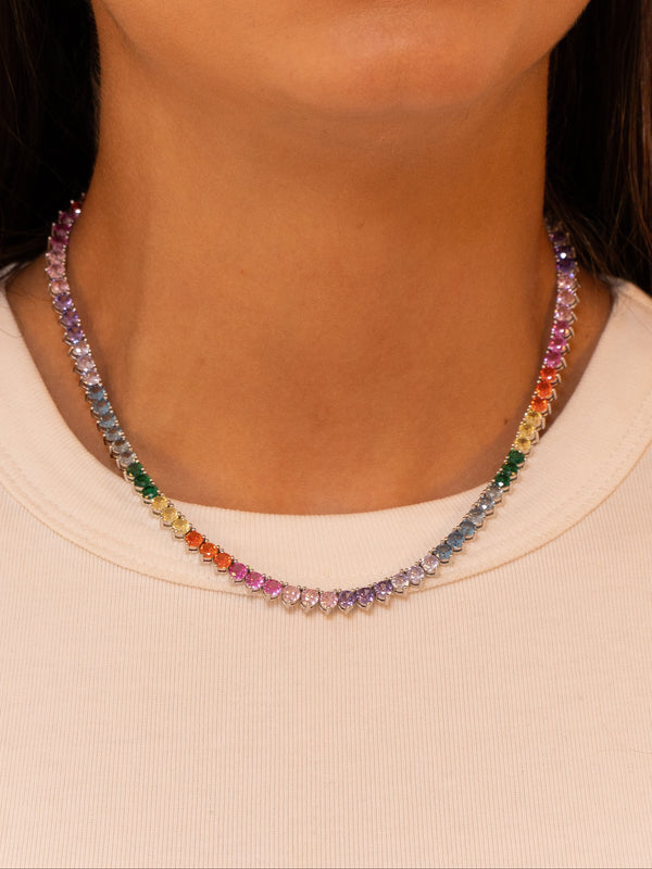 Rainbow Tenis Necklace