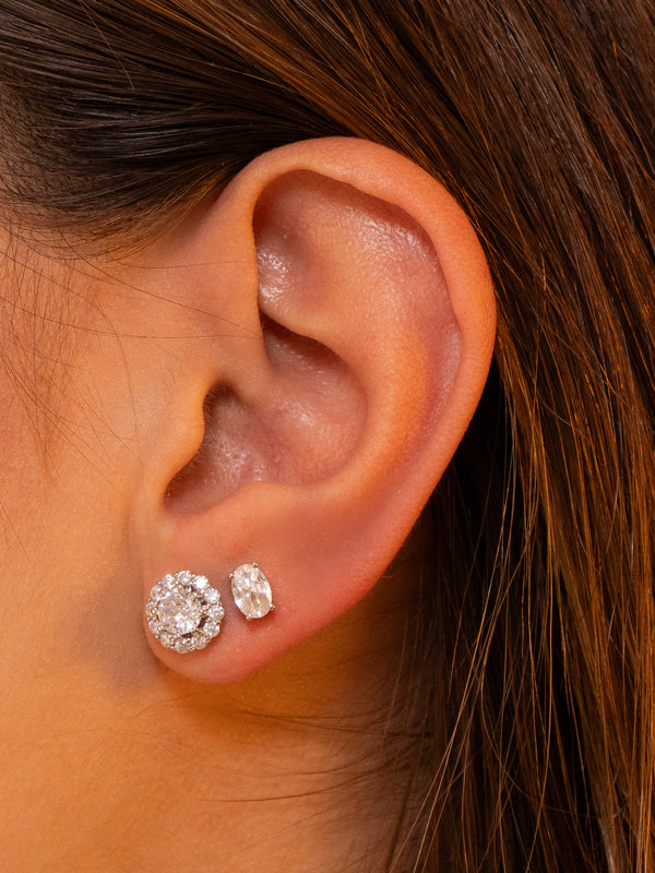 Oval Zircon Studs