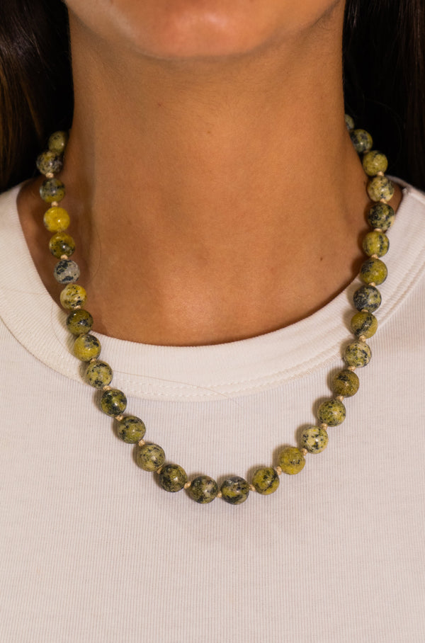 Knotted Green Necklace