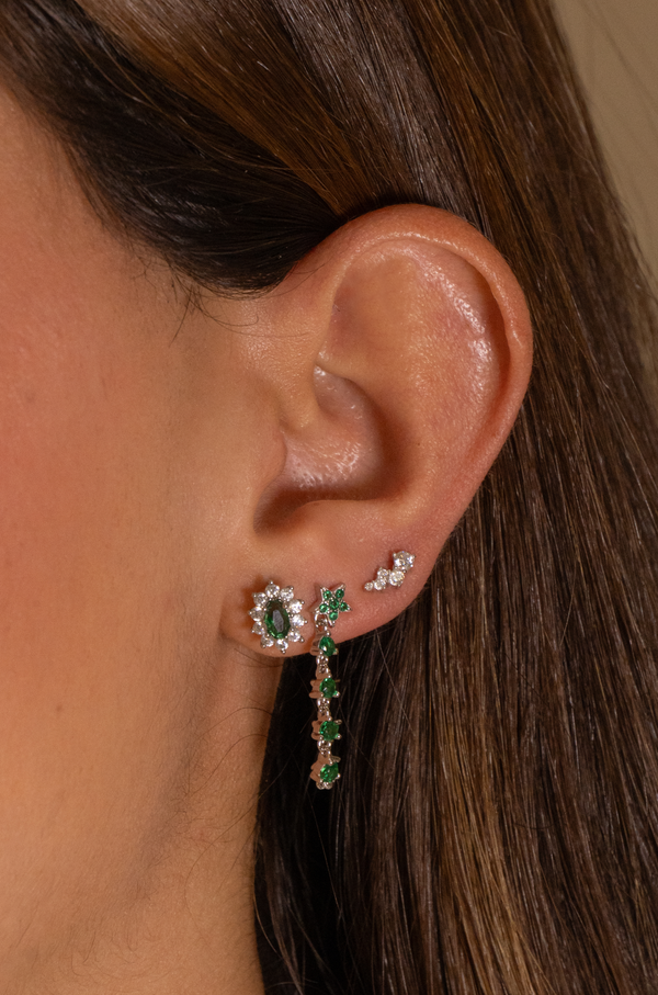 Emerald Star Chain Stud