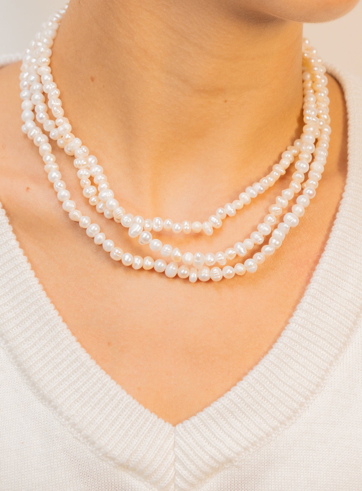 Triple Pearl Necklace