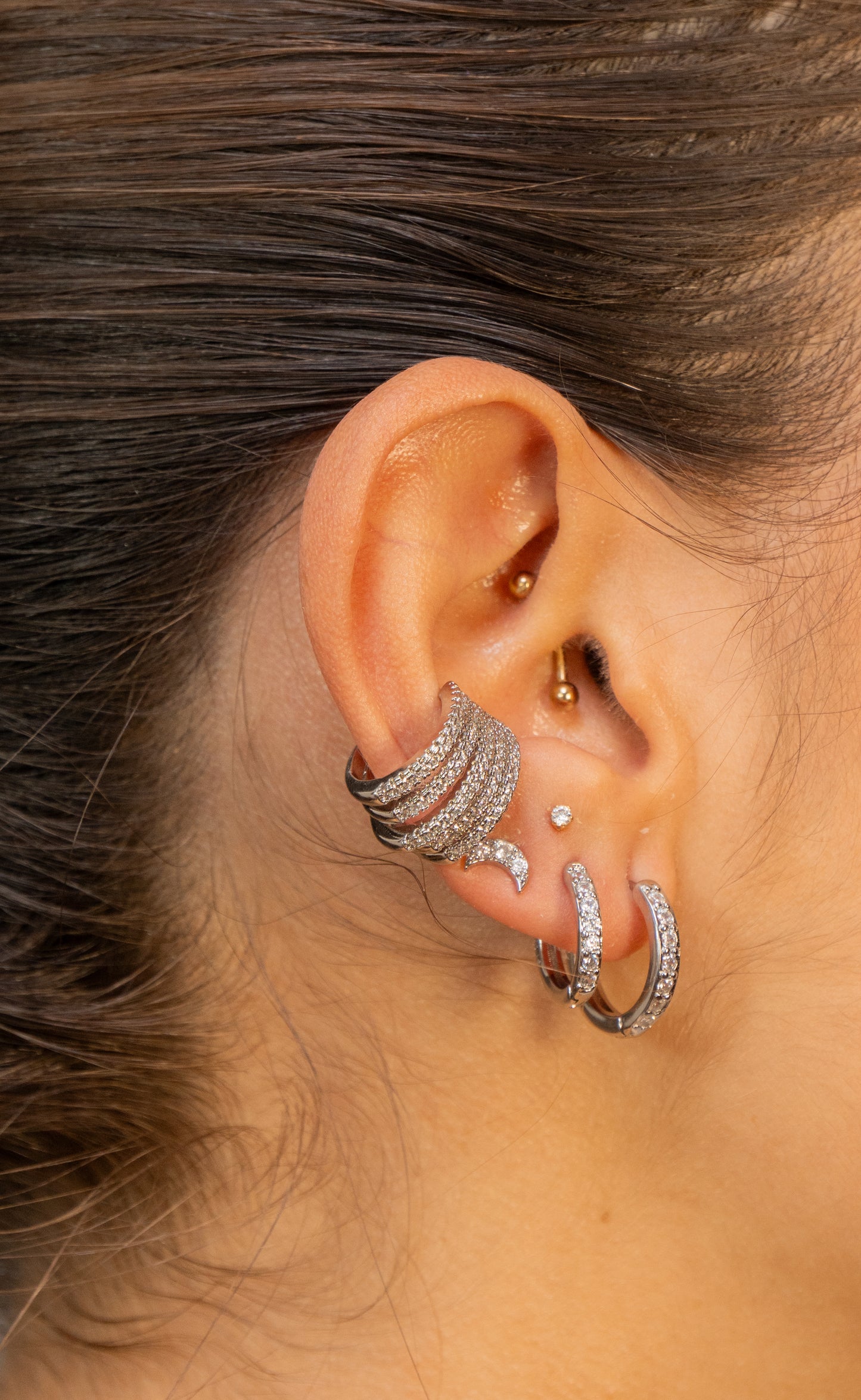 Triple Silver Earcuff