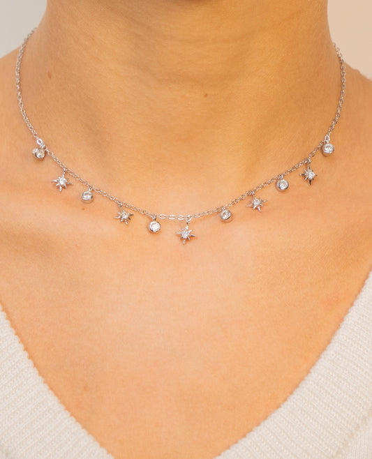 Silver Stardust Necklace