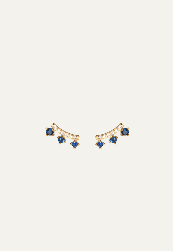 Wave Sapphire Studs