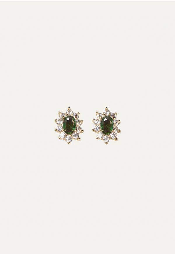 Maxi Emerald Studs