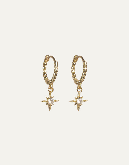 Star Gold Hoops