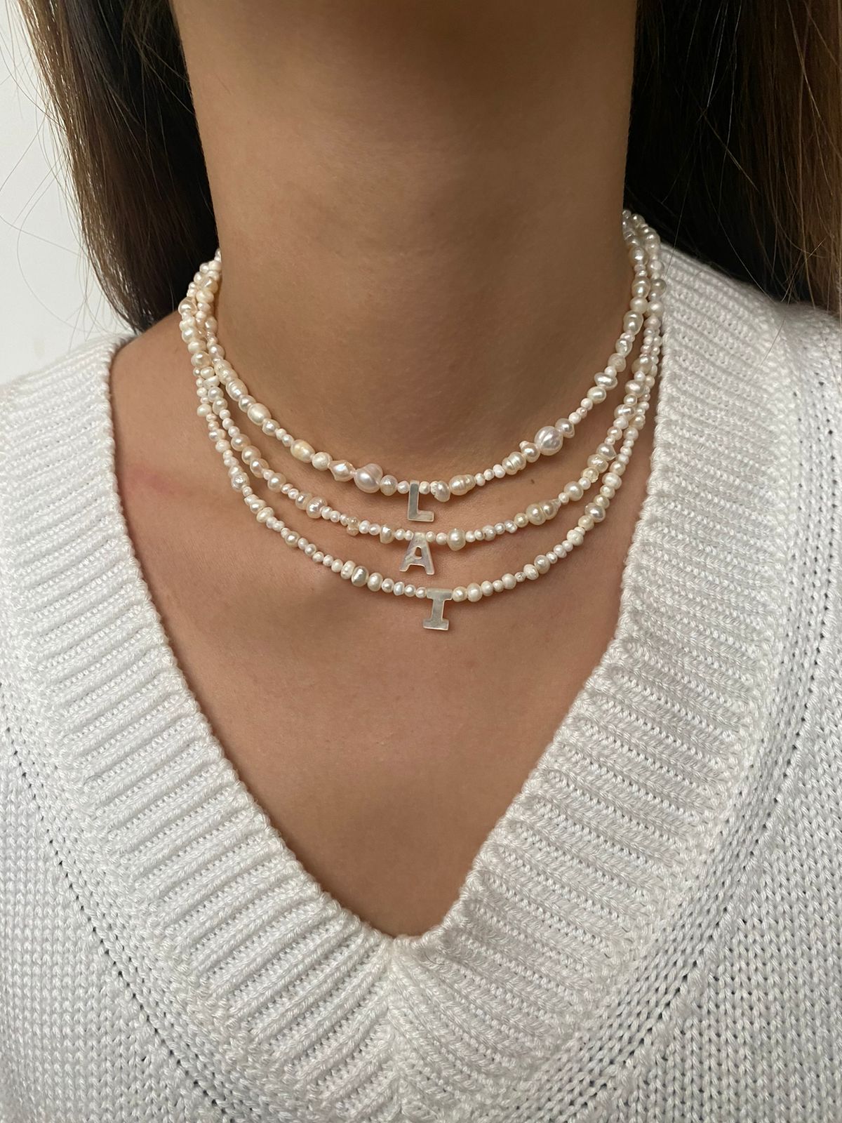 Initial Pearl Necklace